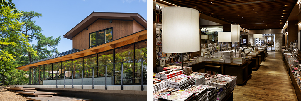 (左)Karuizawa Commongrounds/(右)代官山 蔦屋書店 内観