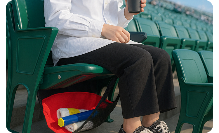 使用イメージ：スタジアム観戦中