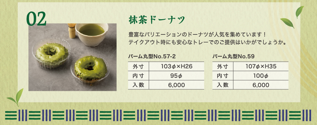 メニュー案：抹茶ドーナツ