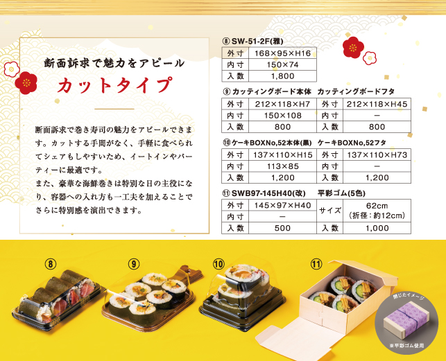 断面訴求で魅力をアピール「カットタイプ」の容器