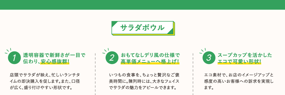 サラダボウル用容器の説明