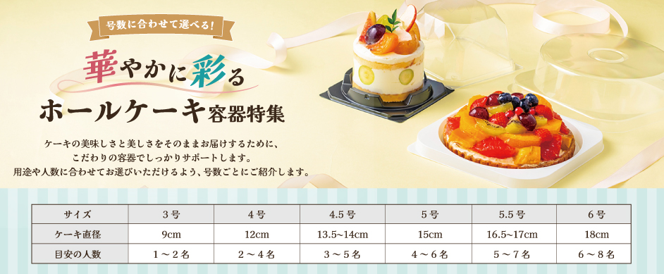 【acepack NEWS vol.67】号数に合わせて選べる！華やかに彩る ホールケーキ容器特集